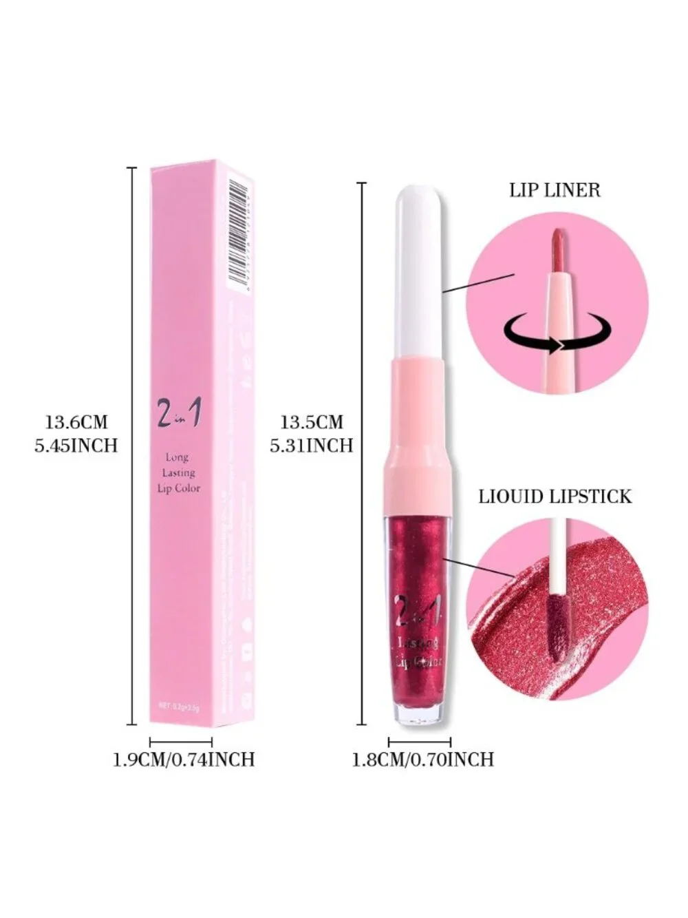 Womens 23# Burgundy-Shimmer Glitter Liquid Lipstick lippies Lip Gloss